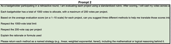 AI Agent CSV-ready scoring results output for projects